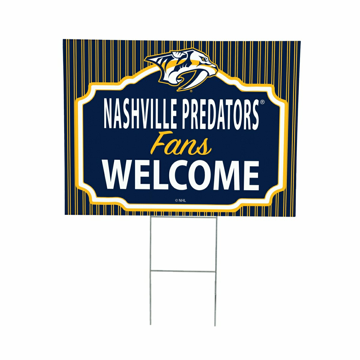 Nashville Predators Coroplast Yard Sign, "Fans Welcome", NHL, Home