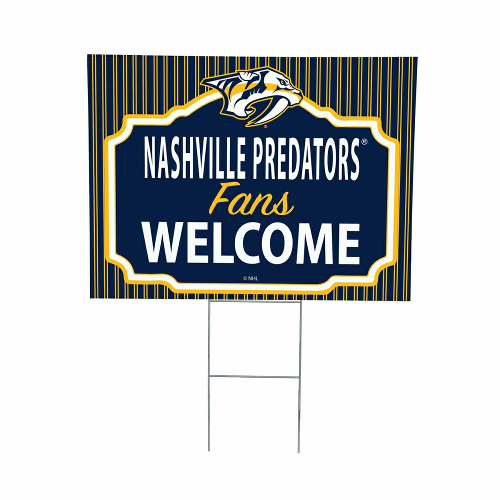 Nashville Predators Coroplast Yard Sign, "Fans Welcome", NHL, Home