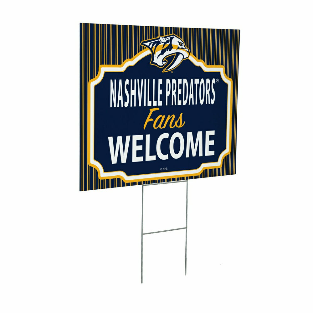 Nashville Predators Coroplast Yard Sign, "Fans Welcome", NHL, Home