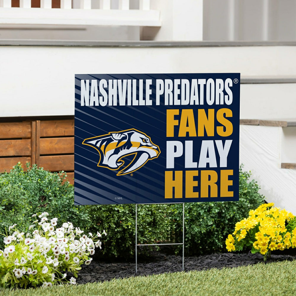 Nashville Predators Coroplast Yard Sign "Fans Play Here", NHL, Home