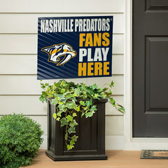 Nashville Predators Coroplast Yard Sign "Fans Play Here", NHL, Home