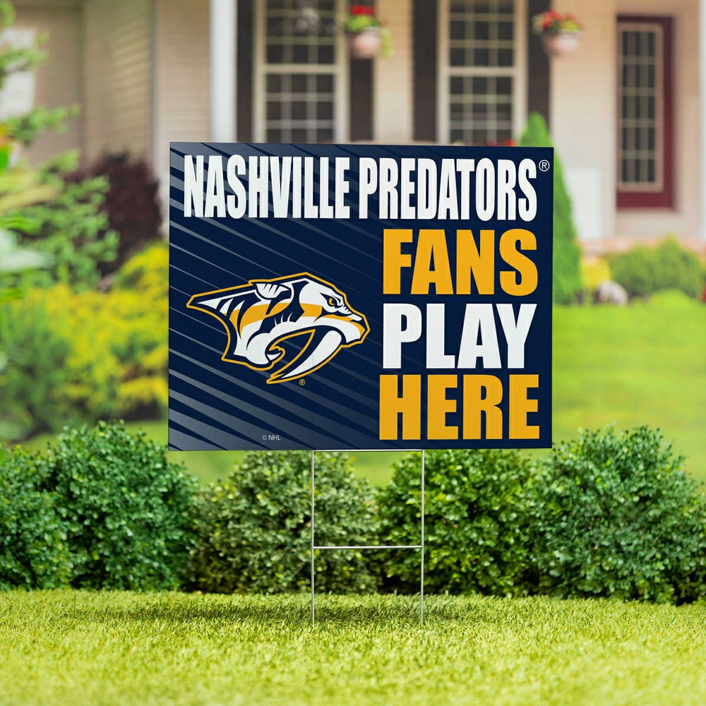 Nashville Predators Coroplast Yard Sign "Fans Play Here", NHL, Home