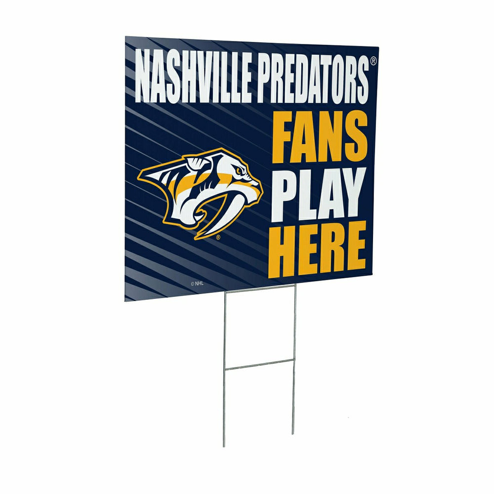 Nashville Predators Coroplast Yard Sign "Fans Play Here", NHL, Home