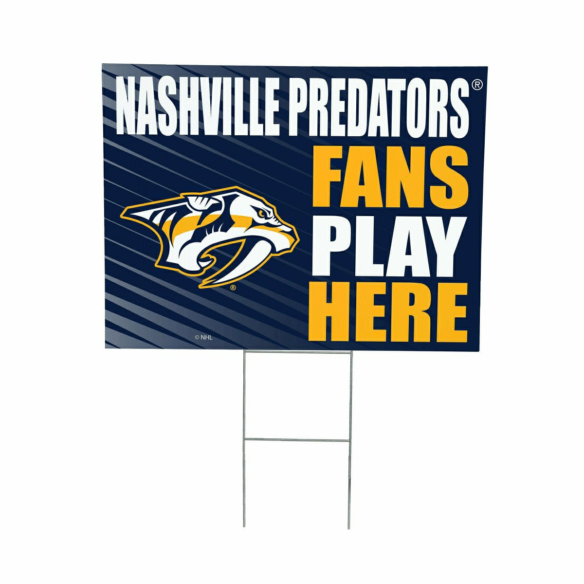 Nashville Predators Coroplast Yard Sign "Fans Play Here", NHL, Home
