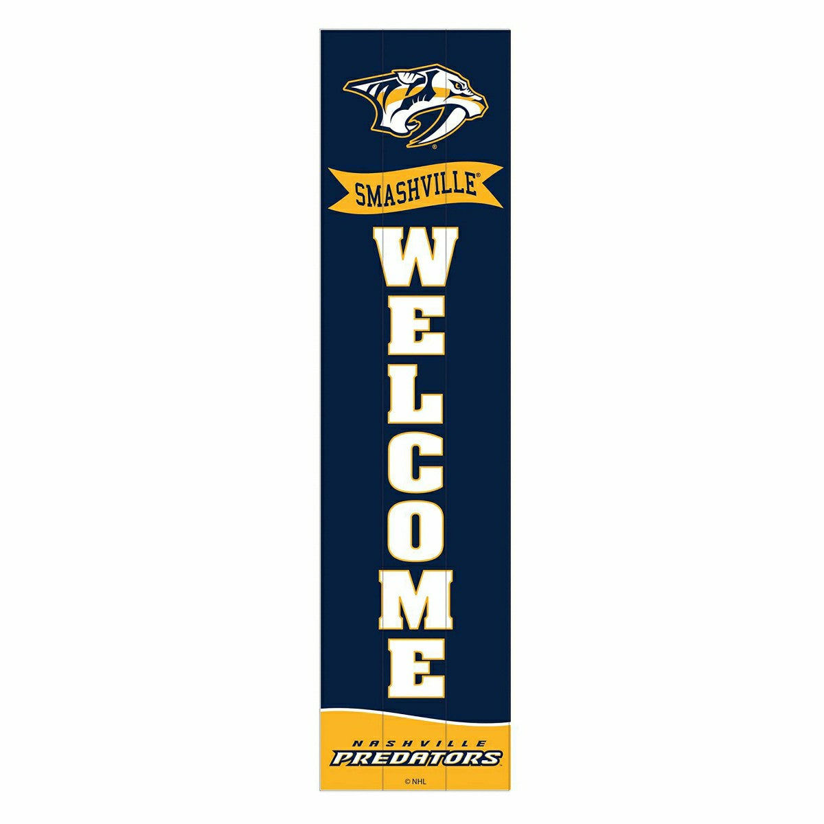 Nashville Predators Large Single Sided Leaner, 46", NHL, Home