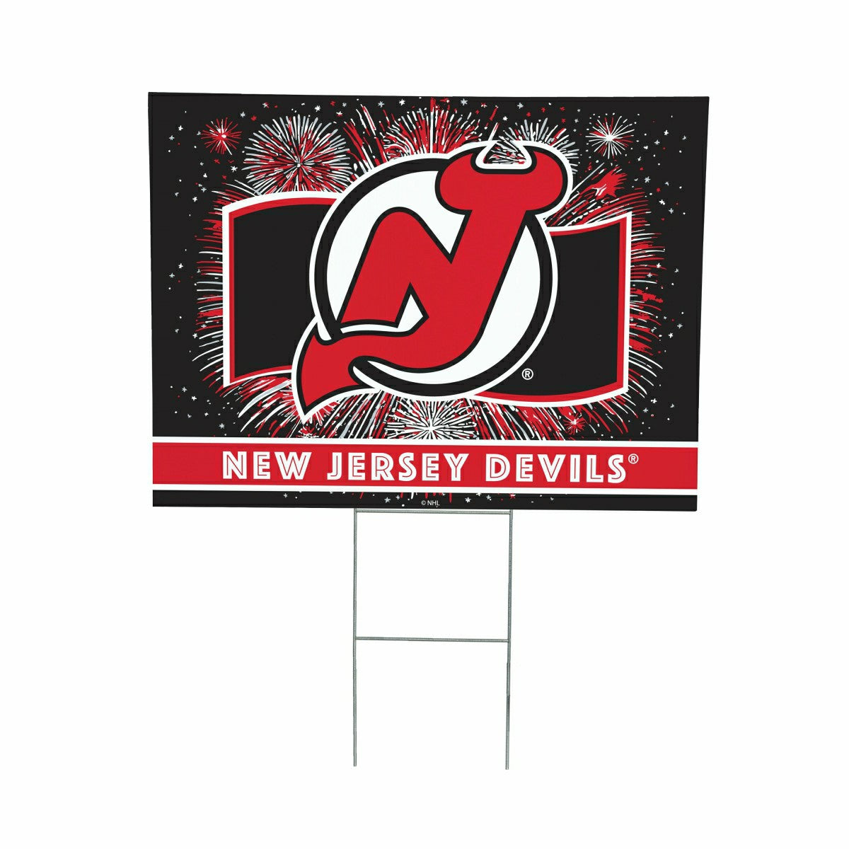 New Jersey Devils Yard Sign, Patriotic, NHL, Home
