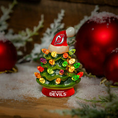 4" Mini LED Tabletop Christmas Tree, Set of 2, New Jersey Devils, NHL, Home