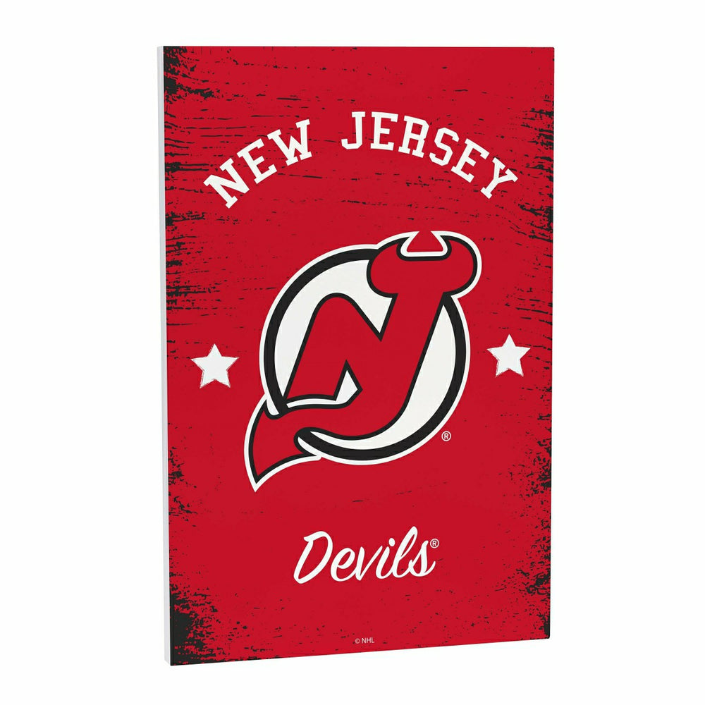 New Jersey Devils Wood Wall Sign, 16x24, NHL, Home