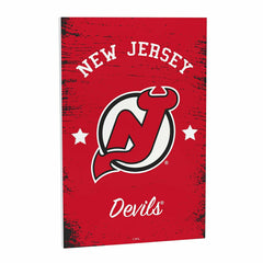 New Jersey Devils Wood Wall Sign, 16x24, NHL, Home