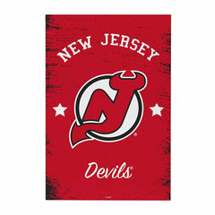 New Jersey Devils Wood Wall Sign, 16x24, NHL, Home