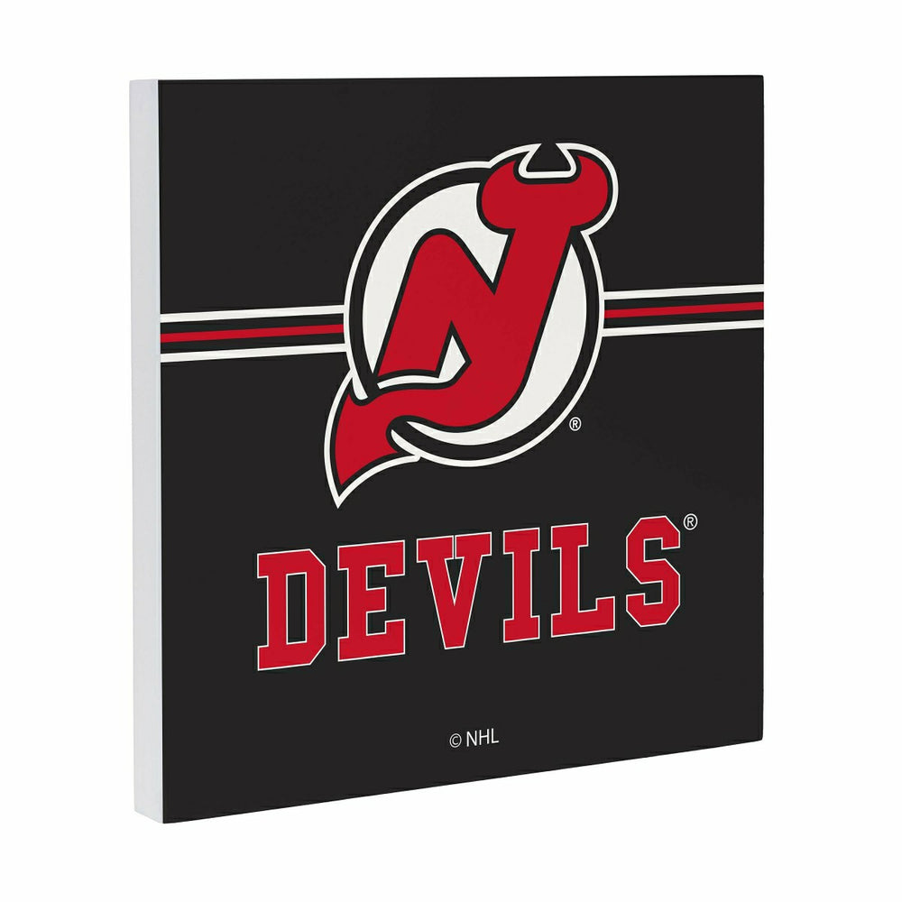 New Jersey Devils Wood Wall Sign, 12x12, NHL, Home