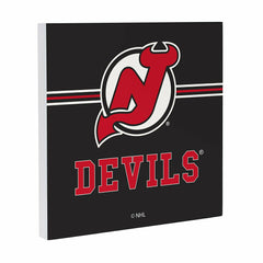 New Jersey Devils Wood Wall Sign, 12x12, NHL, Home