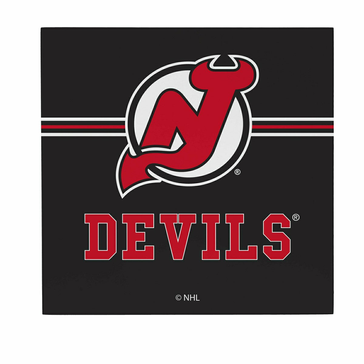 New Jersey Devils Wood Wall Sign, 12x12, NHL, Home