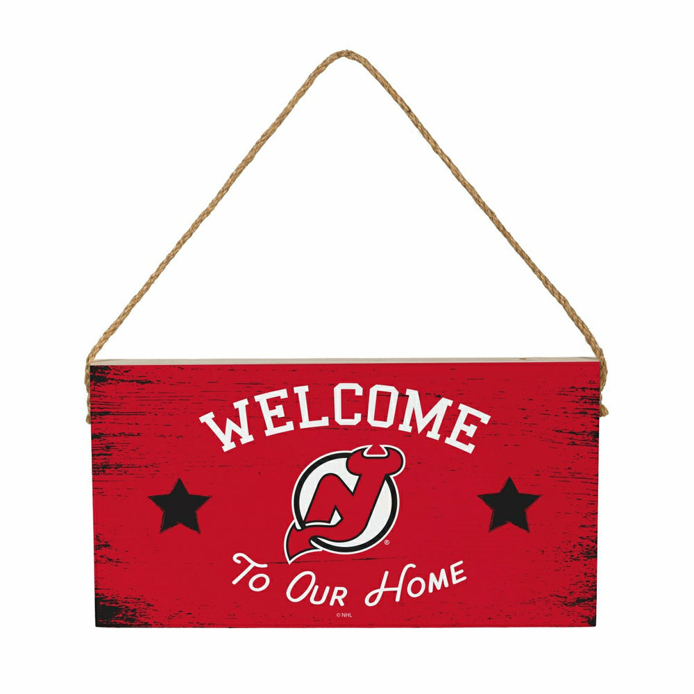 New Jersey Devils Wood Wall Sign, 6x11, NHL, Home