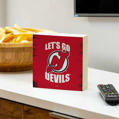 New Jersey Devils Plock, Down Home Fans, 6x6, NHL, Home