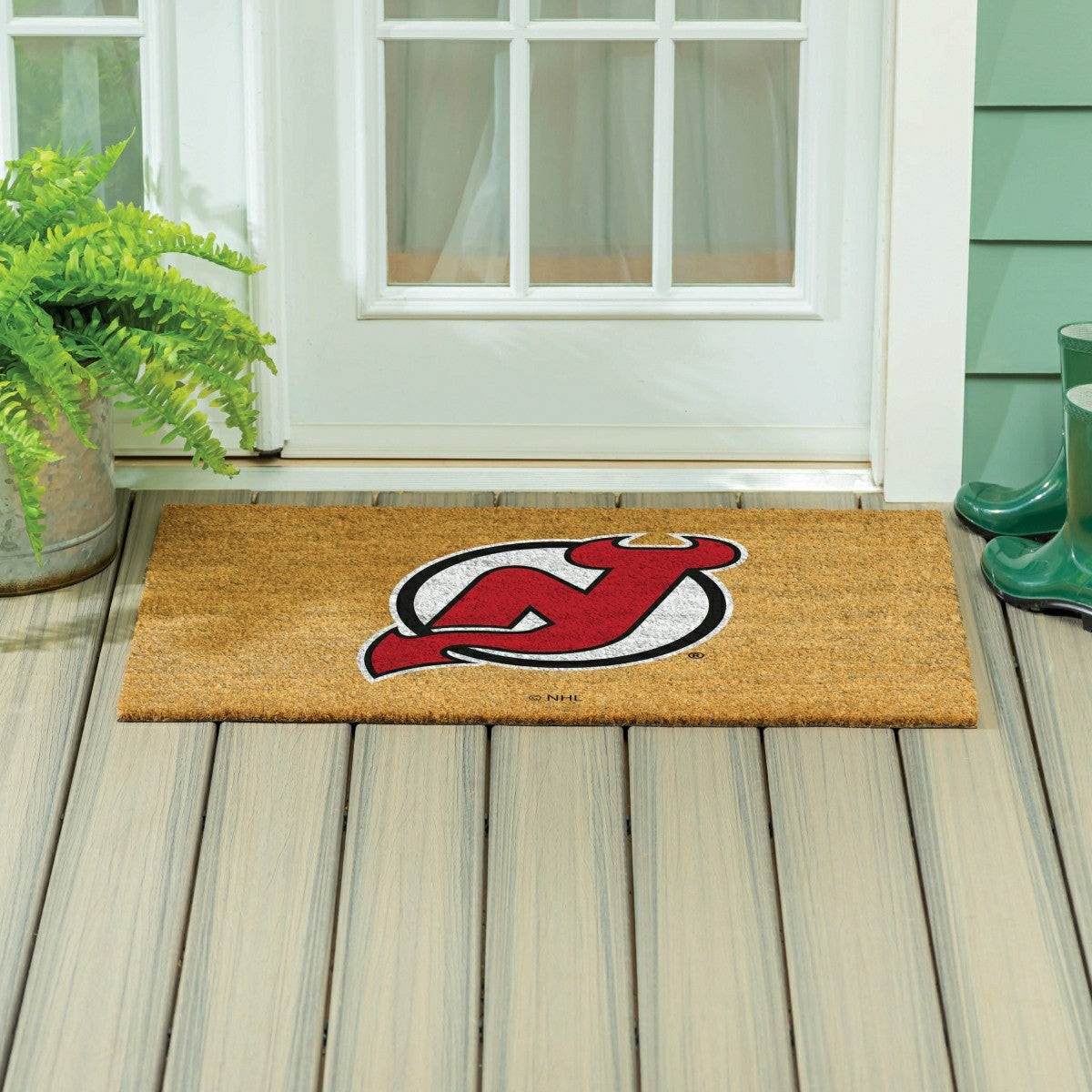 New Jersey Devils Large Full Color Coir Mat, 36"x24", NHL