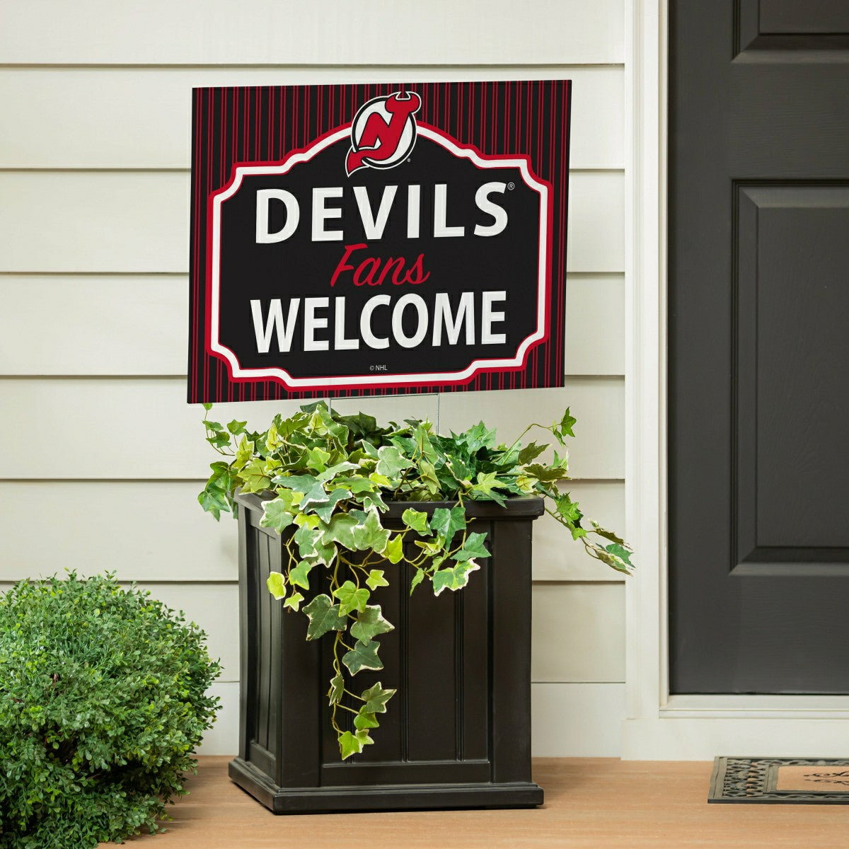 New Jersey Devils Coroplast Yard Sign, "Fans Welcome", NHL, Home