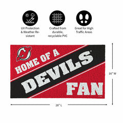 New Jersey Devils, PVC Mat COLOR, Home of a Fan, NHL