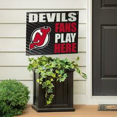 New Jersey Devils Coroplast Yard Sign "Fans Play Here", NHL, Home