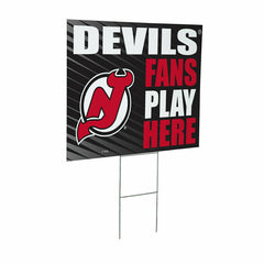 New Jersey Devils Coroplast Yard Sign "Fans Play Here", NHL, Home