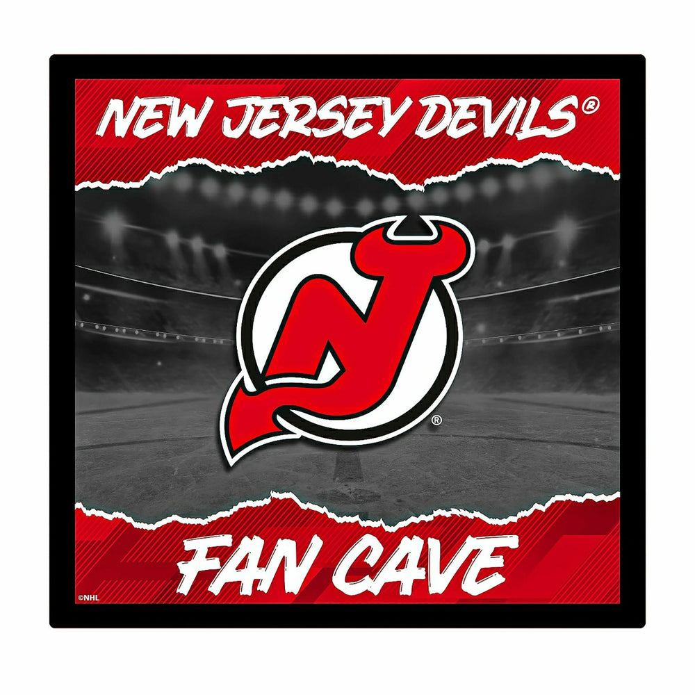 New Jersey Devils 23"H x 23"L LED Wall Decor, Edgelite, Square, NHL
