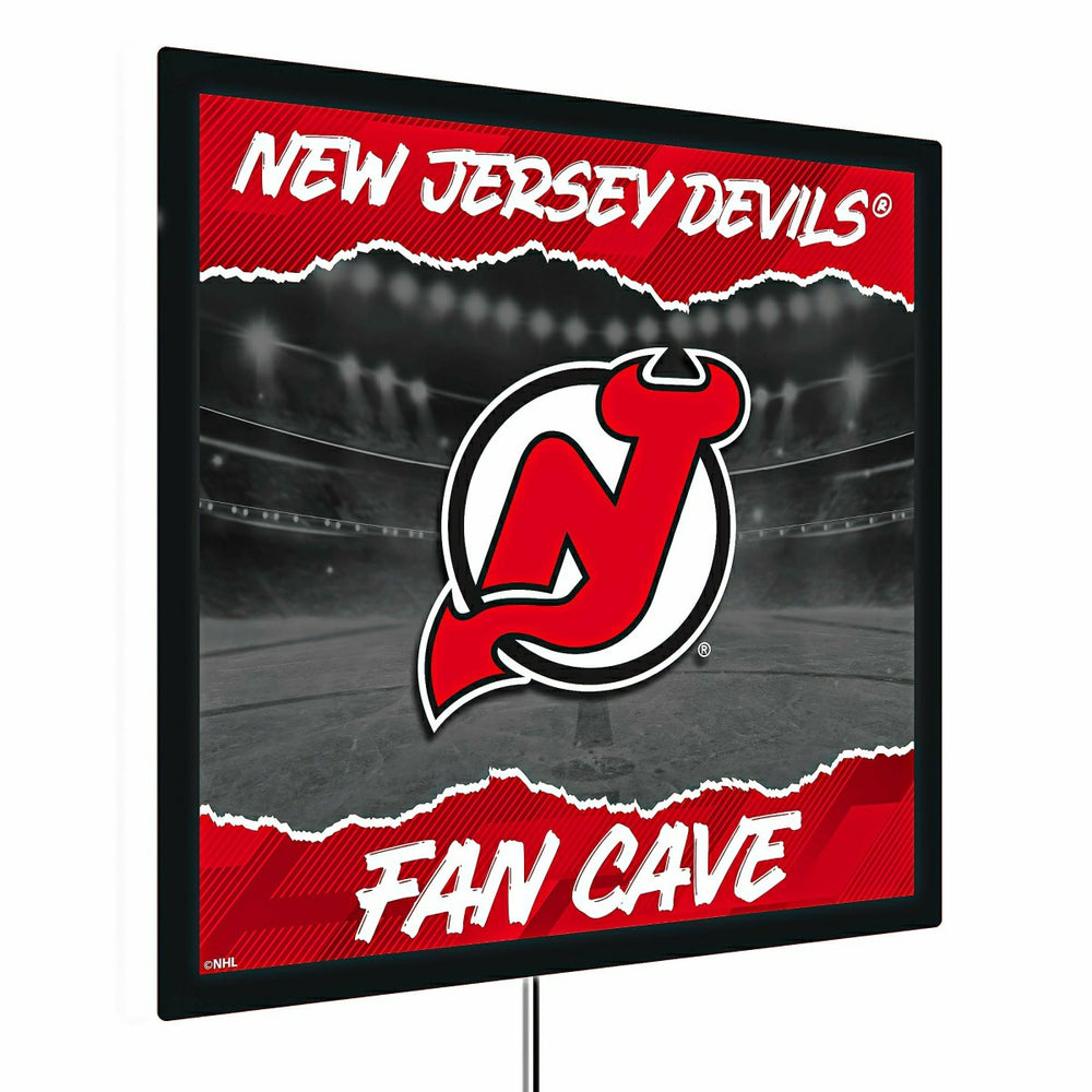 New Jersey Devils 23"H x 23"L LED Wall Decor, Edgelite, Square, NHL