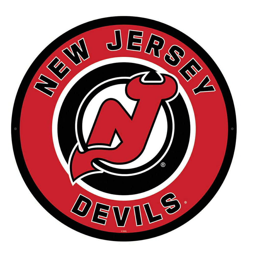 LED Wall Decor, Round, New Jersey Devils, NHL, Home