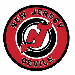 LED Wall Decor, Round, New Jersey Devils, NHL, Home
