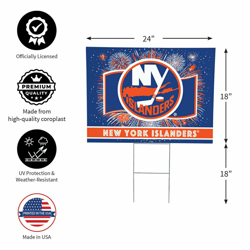 New York Islanders Yard Sign, Patriotic, NHL, Home