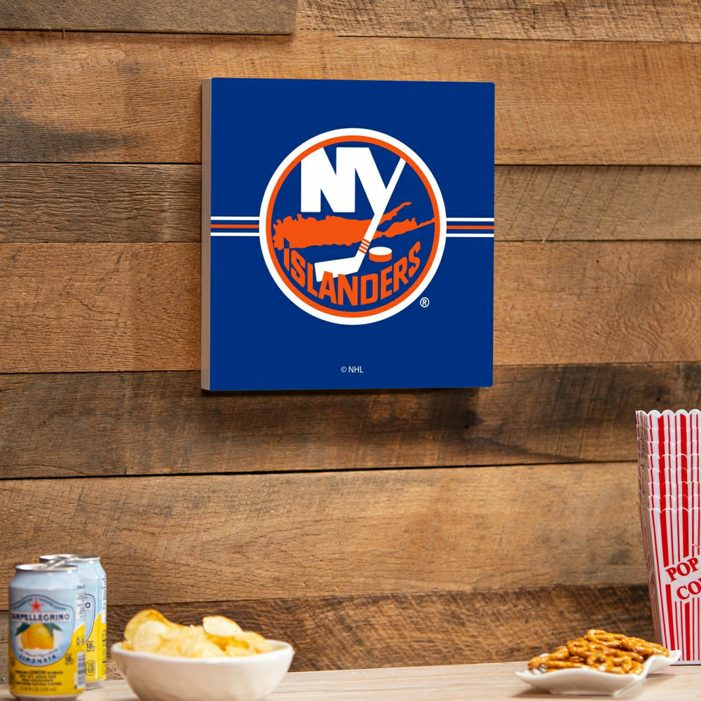New York Islanders Wood Wall Sign, 12x12, NHL, Home