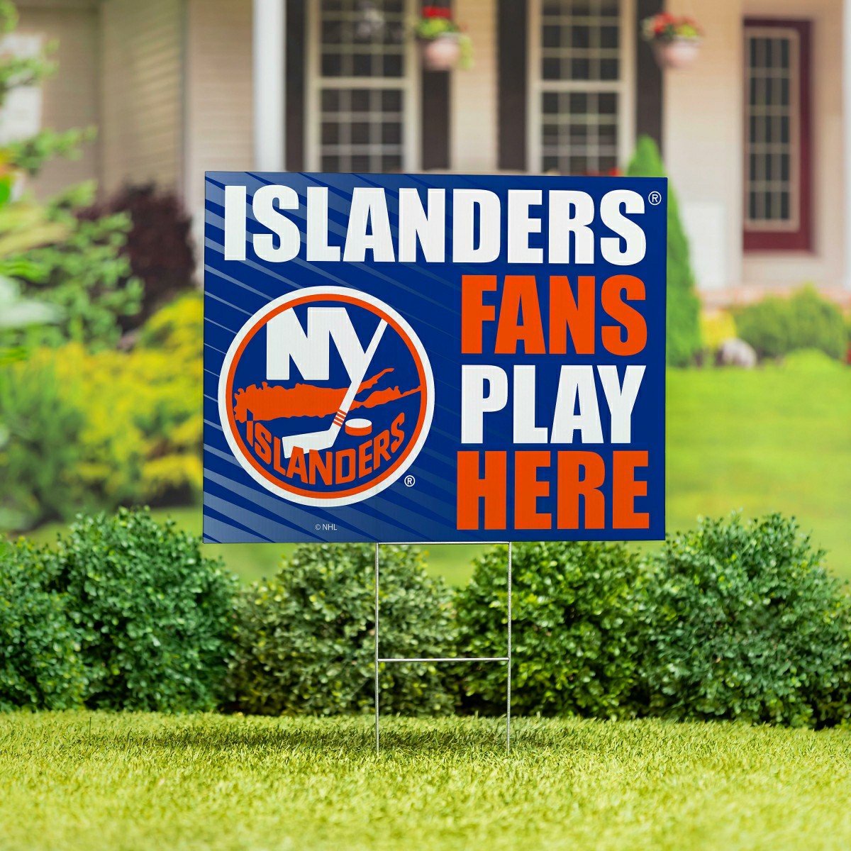 New York Islanders Coroplast Yard Sign "Fans Play Here", NHL, Home