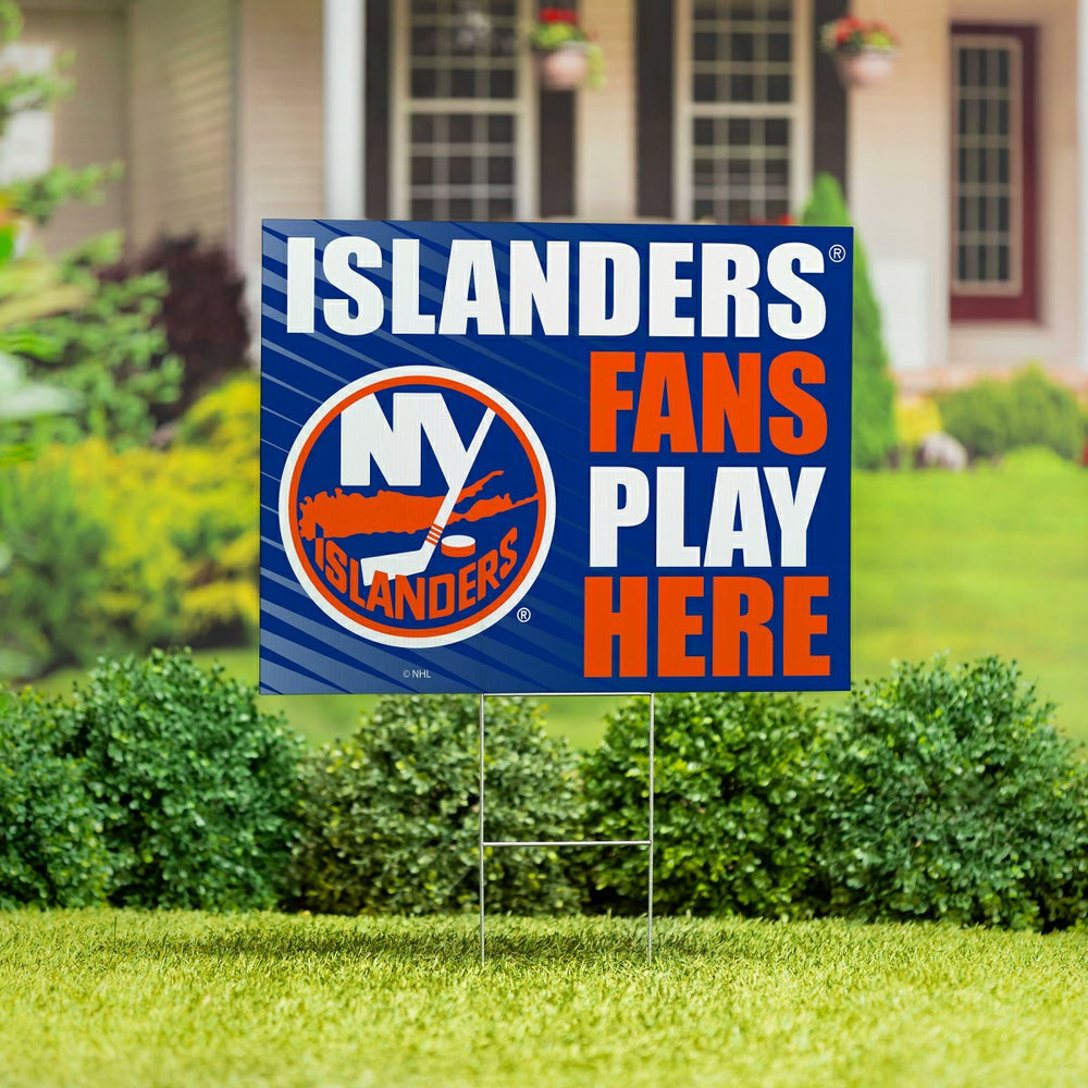 New York Islanders Coroplast Yard Sign "Fans Play Here", NHL, Home