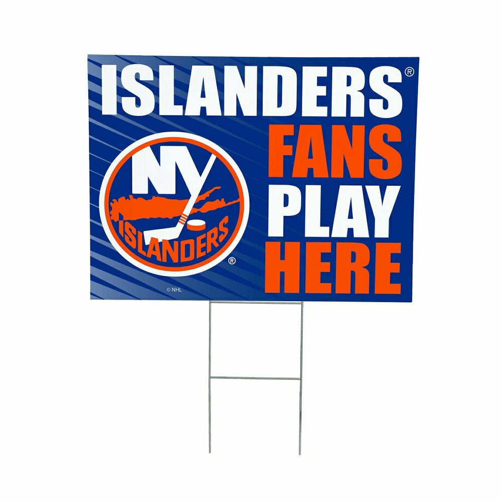 New York Islanders Coroplast Yard Sign "Fans Play Here", NHL, Home