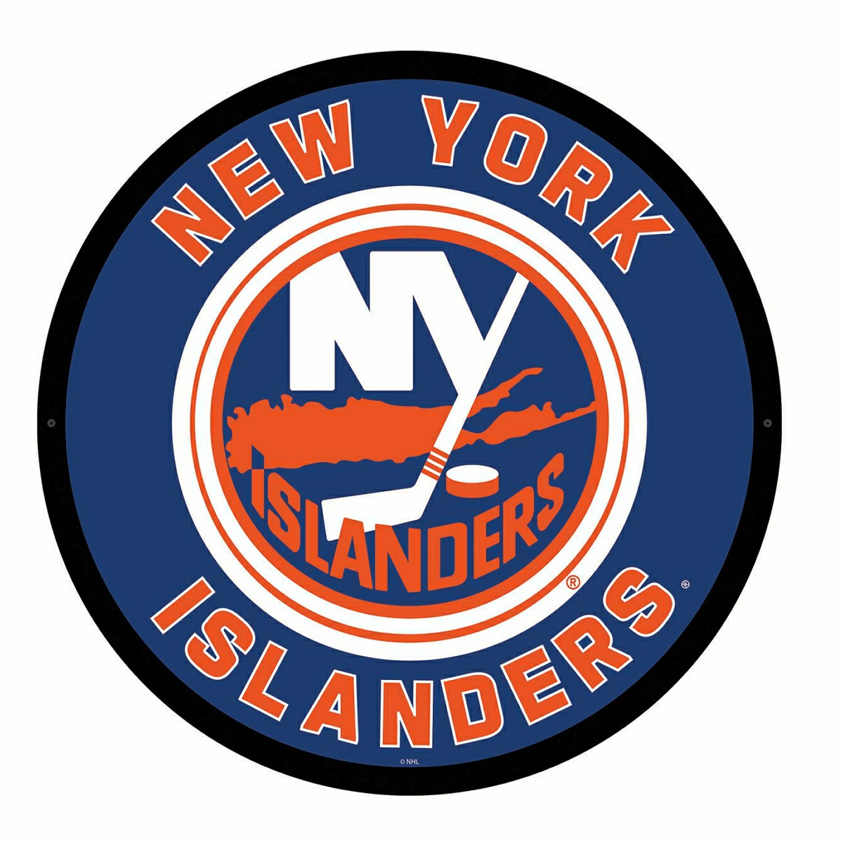 LED Wall Decor, Round, New York Islanders, NHL, Home