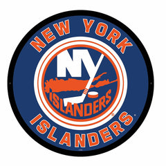 LED Wall Decor, Round, New York Islanders, NHL, Home