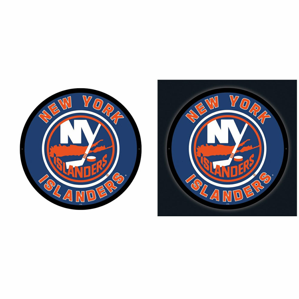 LED Wall Decor, Round, New York Islanders, NHL, Home