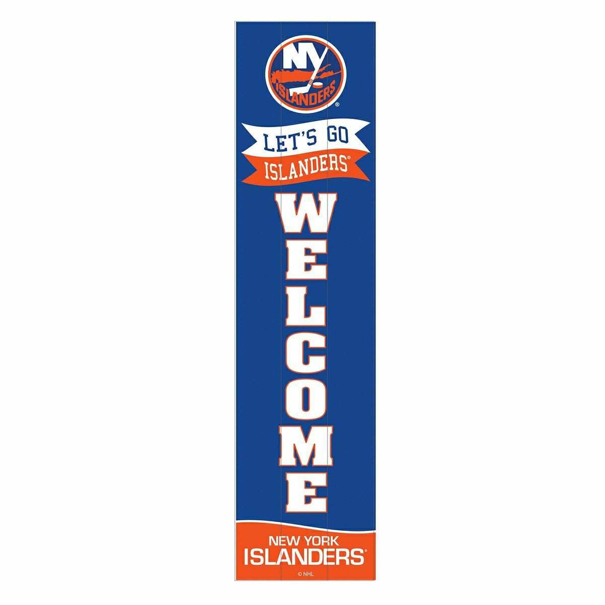 New York Islanders Large Single Sided Leaner, 46", NHL, Home