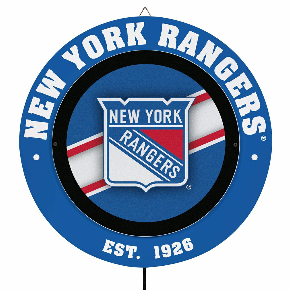 New York Rangers, Metal Lite, Round, NHL