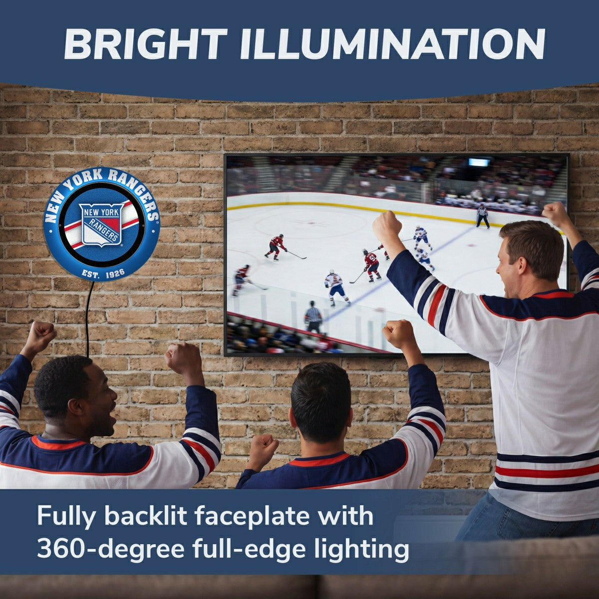 New York Rangers, Metal Lite, Round, NHL