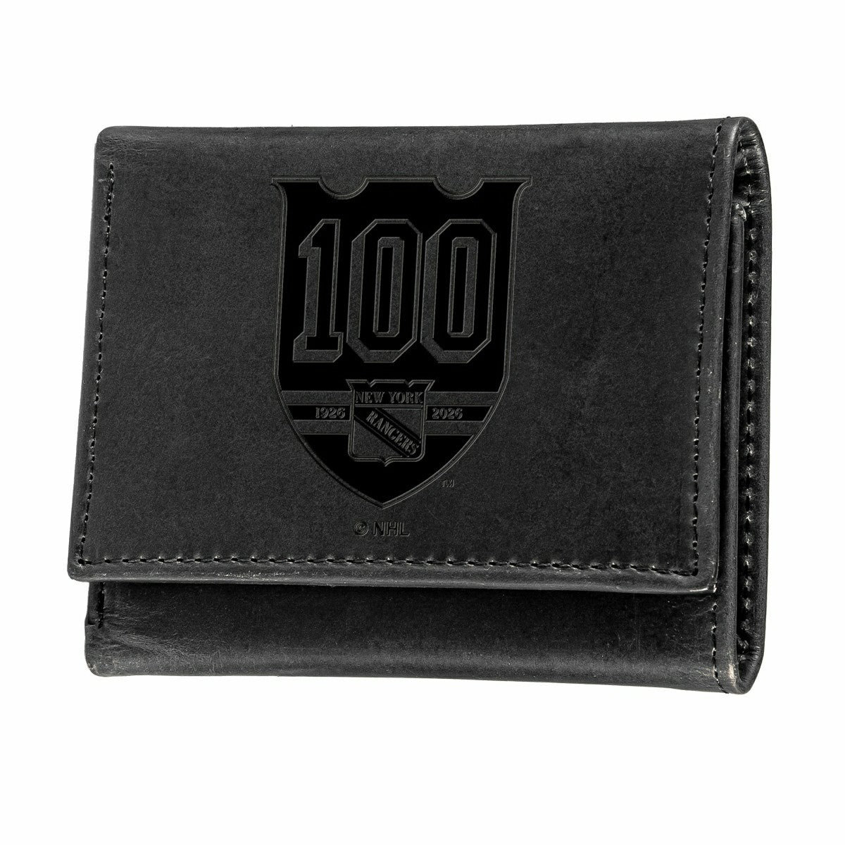 New York Rangers, 100 Anniversary Wallet, Tri-fold, Black, NHL, Home