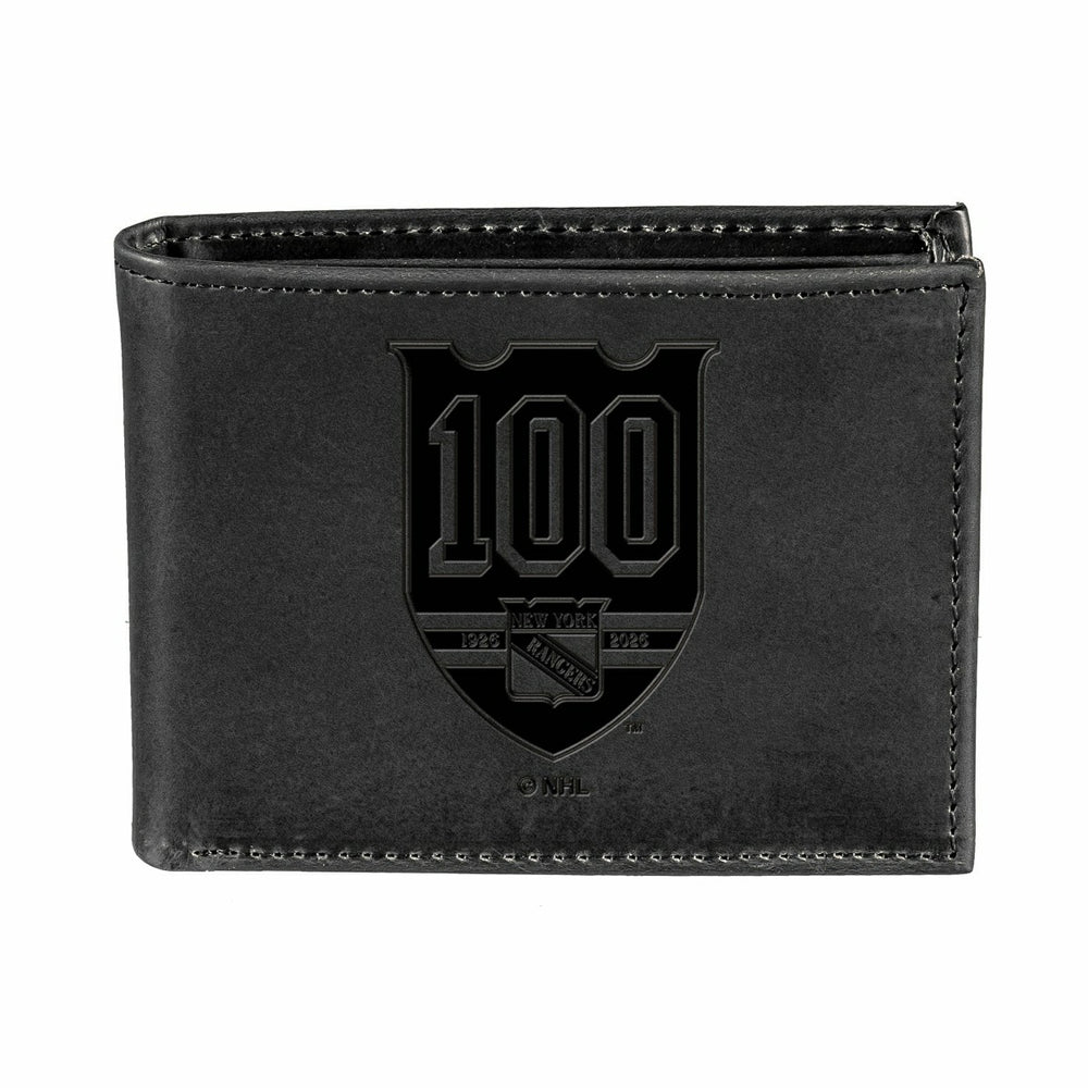 New York Rangers, 100 Anniversary Wallet, Bi-fold, Black, NHL, Home