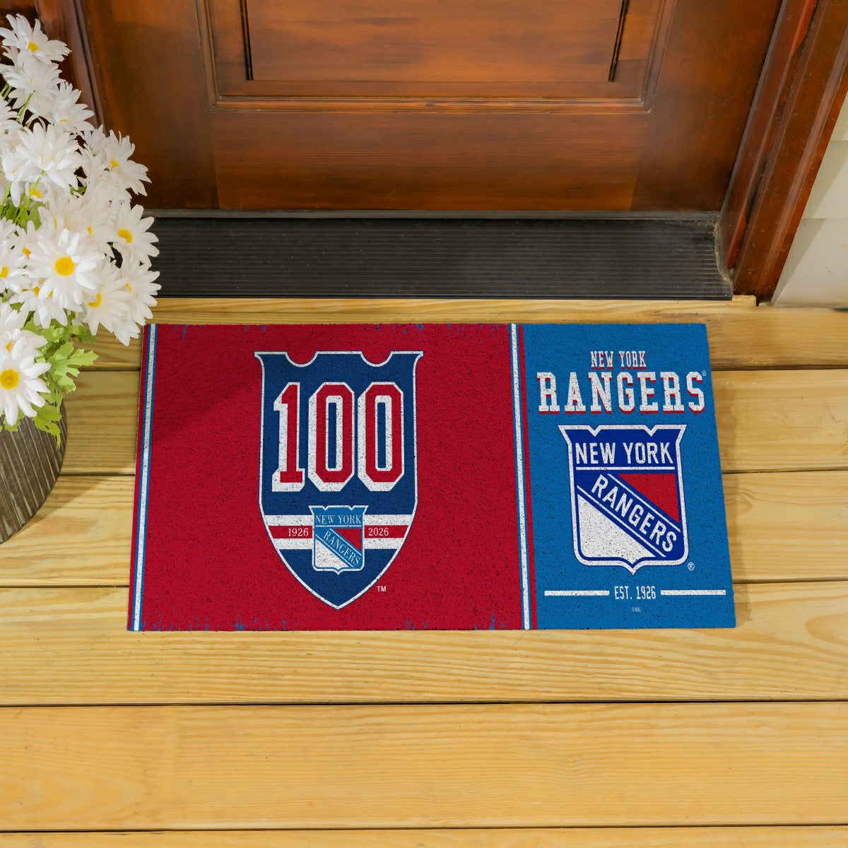 New York Rangers, 100 Anniversary Turf Mat, Color, NHL