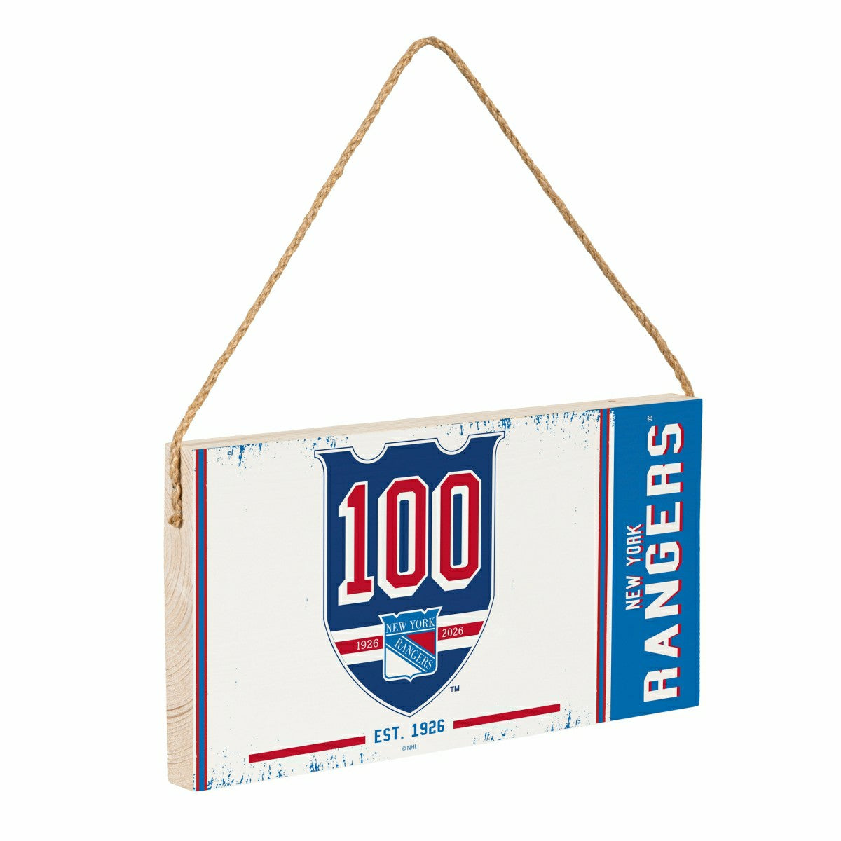 New York Rangers,100 Anniversary Wood Wall Sign, 6x11, NHL, Home