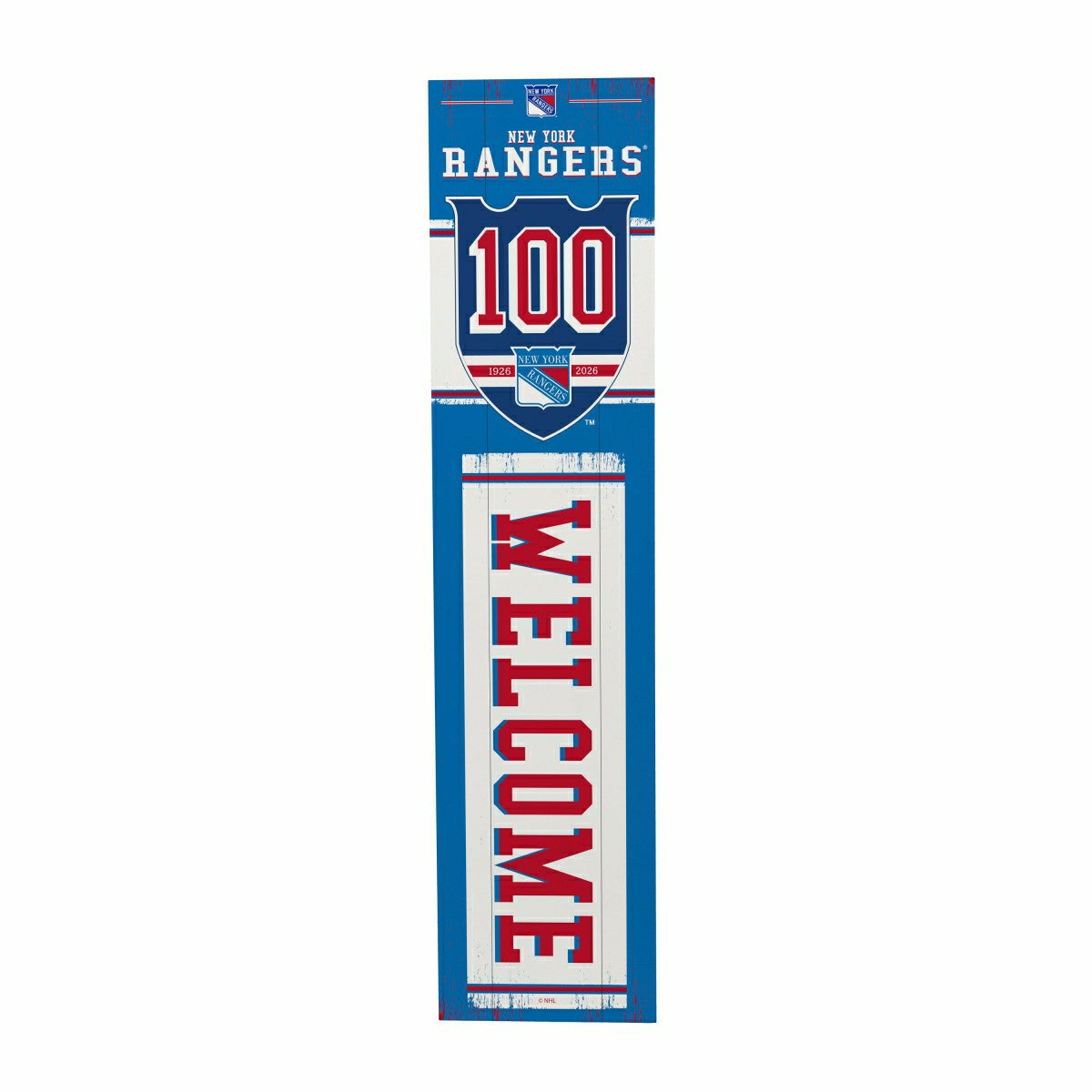 New York Rangers, 100 Anniversary Porch Leaner, 46", NHL, Home