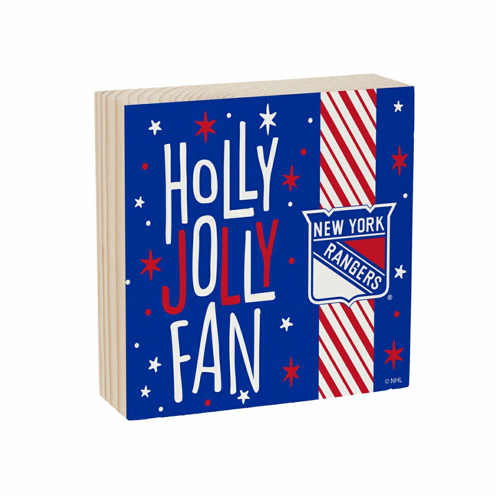 New York Rangers Block, Holiday, 6x6, NHL, Home