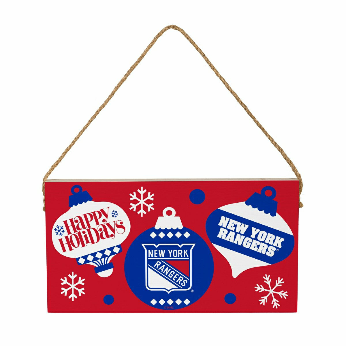 New York Rangers Holiday Wood Wall Sign, 6x11, NHL, Home