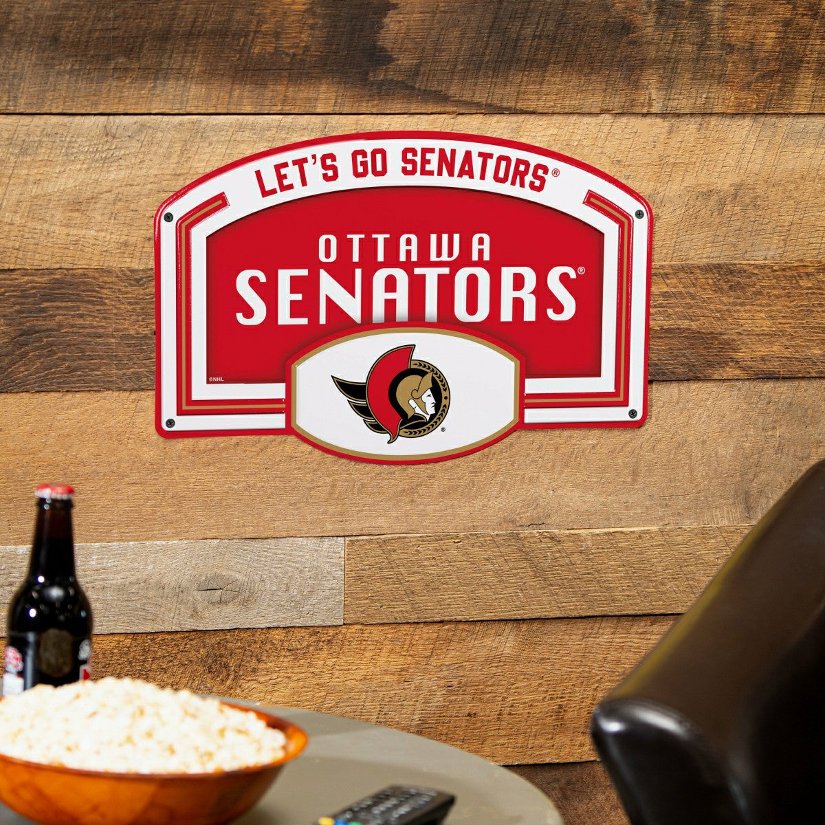 Ottawa Senators USA Embossed Steel Wall Sign, 11" x 17", NHL, Home