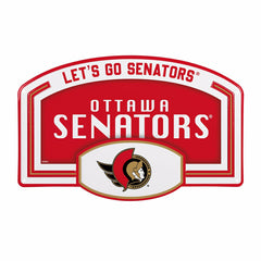 Ottawa Senators USA Embossed Steel Wall Sign, 11" x 17", NHL, Home