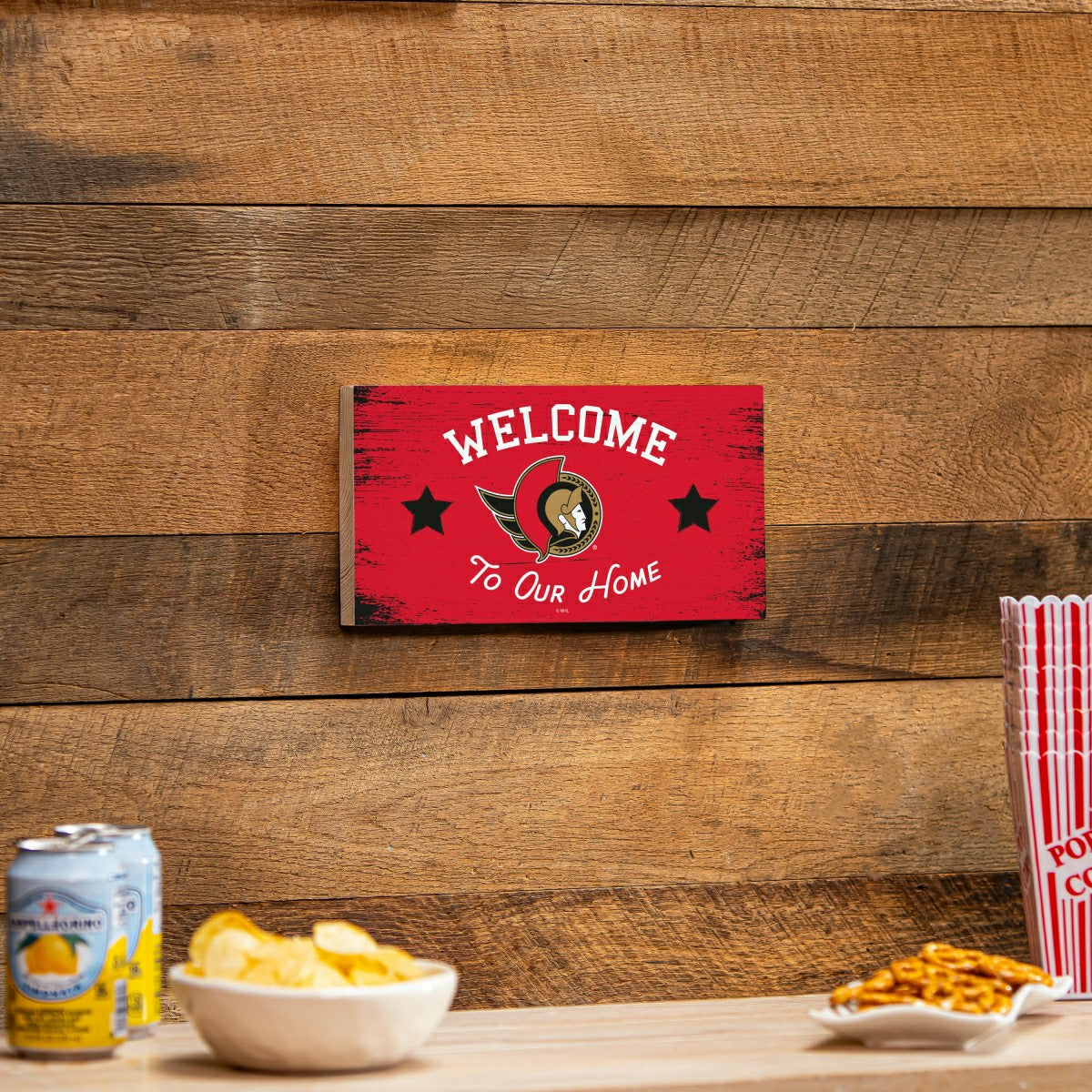 Ottawa Senators Wood Wall Sign, 6x11, NHL, Home