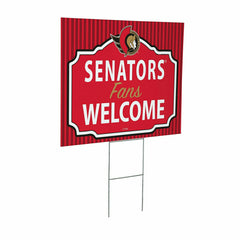 Ottawa Senators Coroplast Yard Sign, "Fans Welcome", NHL, Home